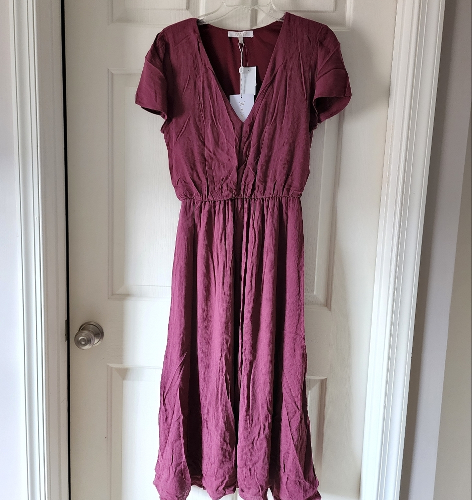 WAYF long dress (burgundy rose color)